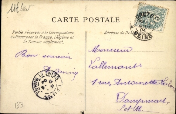 Postcard Creteil Val de Marne, Grande Rue, Place de l'Église