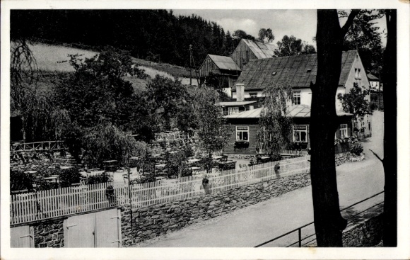 Ak Schindelbach Großrückerswalde in het Ertsgebergte, Schindelbachmühle, eigenaar Kurt Keinert