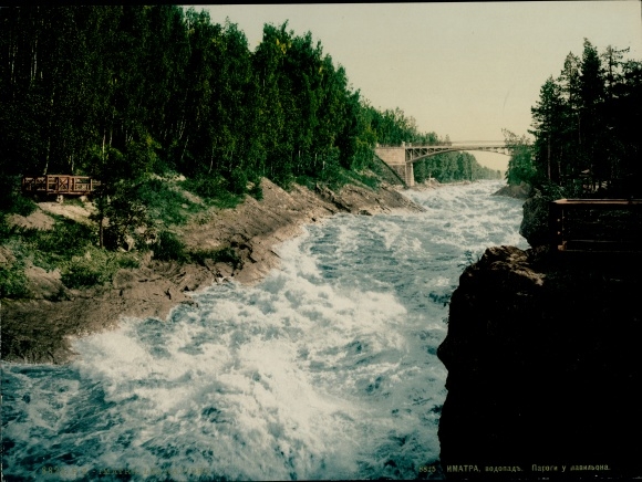 Photo Imatra Finland, river, rapids, bridge