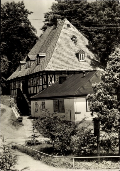 Ak Frohnau Annaberg Buchholz im Erzgebirge, ehemaliges Herrenhaus, Frohnauer Hammer, Gebäude in l