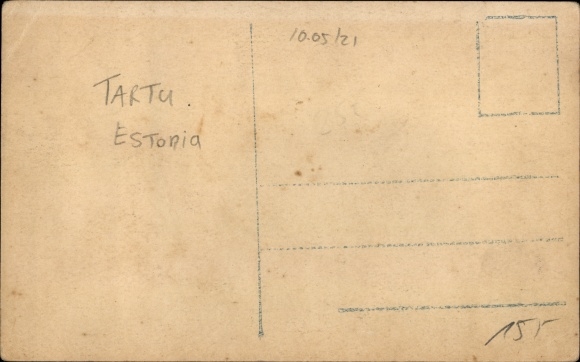 Postcard Tartu Dorpat Estonia, invasion of German troops, I. WW