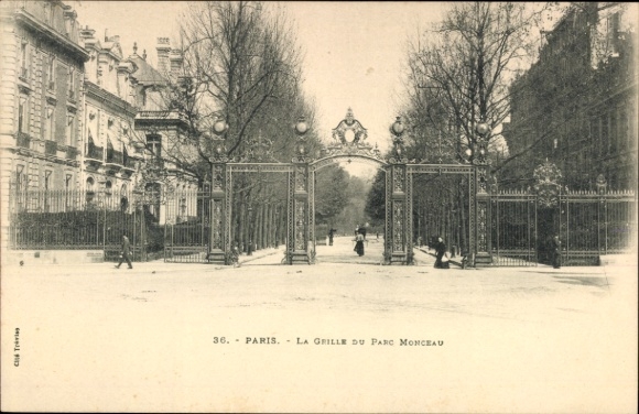 Ak Paris VIII, poort van Monceau-park