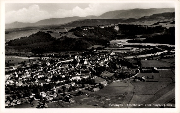 Ak Schongau in Opper-Beieren, luchtfoto