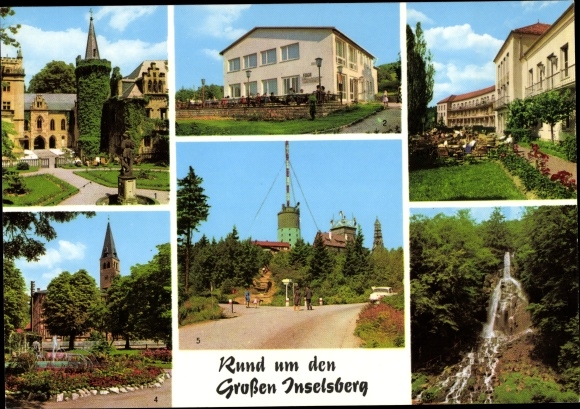 Ak Thüringen, Friedrichroda, Fischbach, Tabarz, Brotterode, Großer Inselsberg, Trusetaler Wasserfall