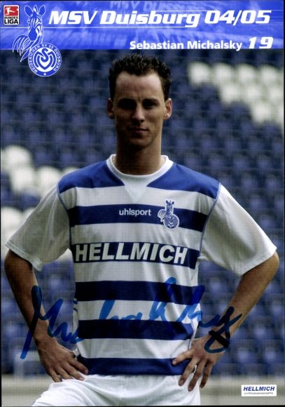 Autogrammkarte Fußballer Sebastian Michalsky, MSV Duisburg, Autogramm