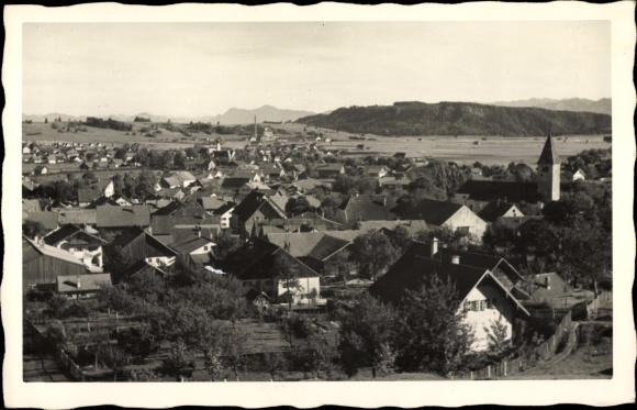 Postcard Peiting in Oberbayern, view from Calvary