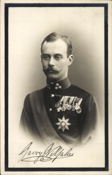 Passepartout Postcard Prince Georg Wilhelm of Hanover, Duke of Brunswick, mourning card 1912