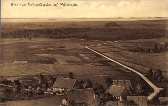 Postcard Wölpinghausen Lower Saxony, view from the Matteschlösschen on Wilhelmstein
