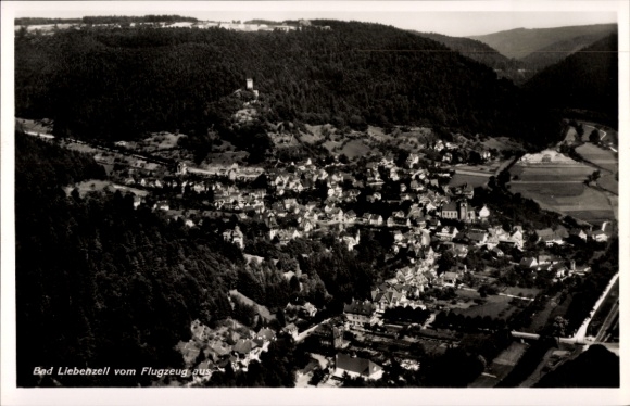 Ak Bad Liebenzell im Schwarzwald, Fliegeraufnahme