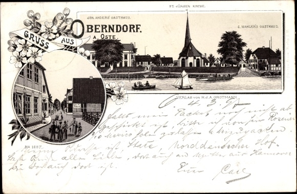 Chromo-Litho Oberndorf an der Oste, Joh. Anders Inn, St. Jürgenkirchen, Inn