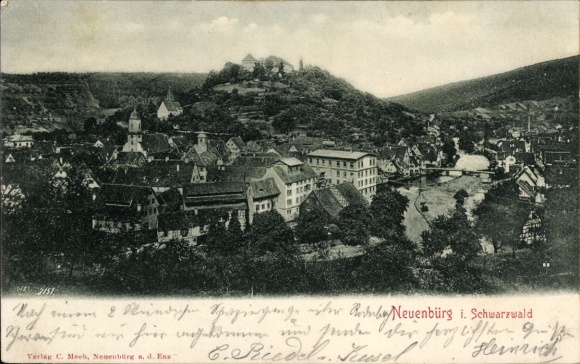 Postcard Neuenbürg an der Enz Black Forest, general view