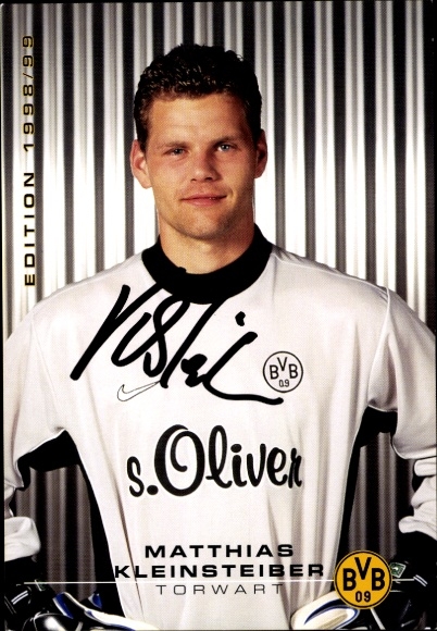 Autograph card footballer Matthias Kleinsteiber, BVB 09, Borrussia Dortmund, autograph