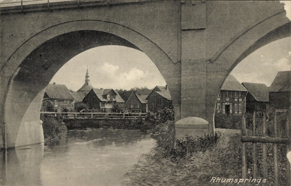 Ak Rhumspringe in Nedersaksen, gedeeltelijk uitzicht, brug