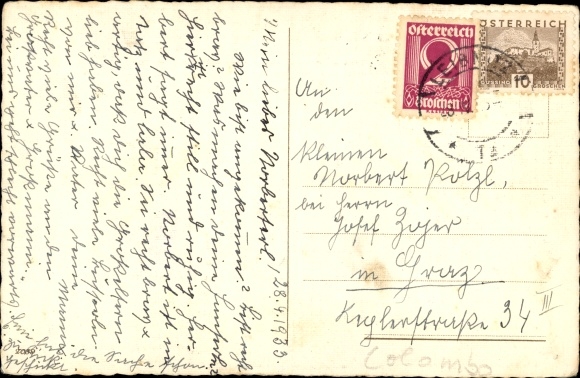 KP artysty Colombo, E., para w strojach historycznych
