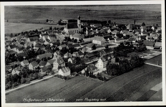 Ak Pfaffenhausen Jossgrund im Spessart, Luftaufnahme