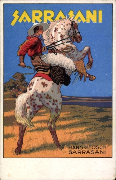 Künstler Ak Zirkus Sarrasani, Hans Stosch Sarrasani, Reiter, Cowboy