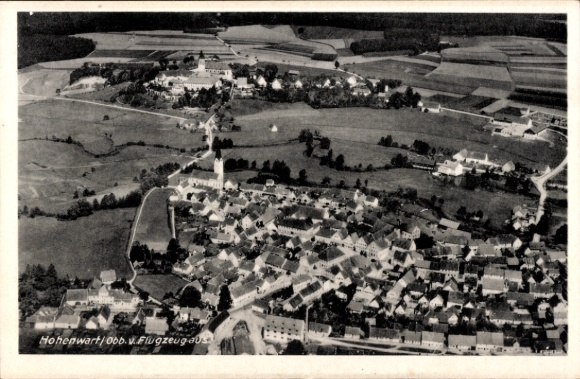 Ak Hohenwart in Oberbayern, Fliegeraufnahme