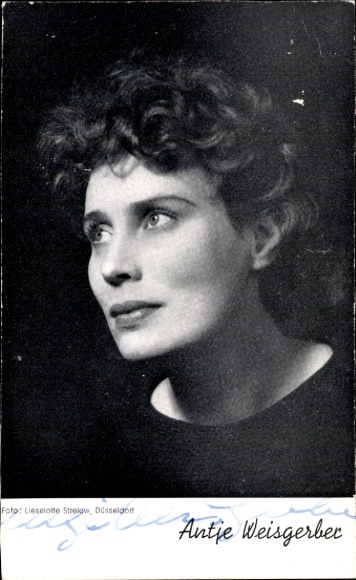 Ak Schauspielerin Antje Weisgerber, Portrait, Autogramm