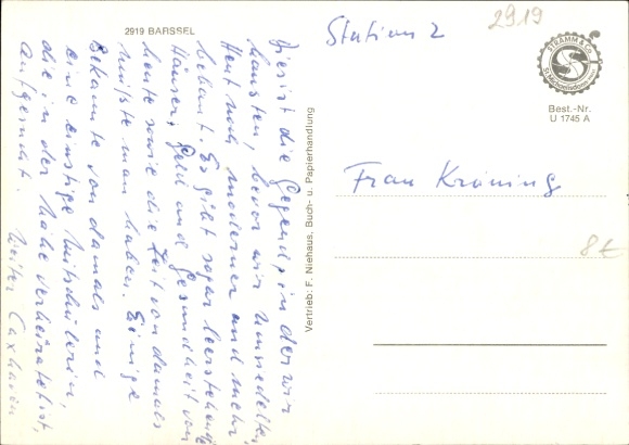 Postcard Karstädt in der Prignitz, Barssel, partial view, boat