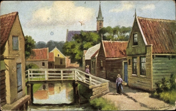 Artist PC Gerstenhauer, local section in the Netherlands, canal