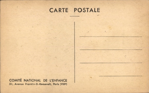 Artist Postcard Lesourt, The Two Bulls and the Frog, Fable, National Children's Week