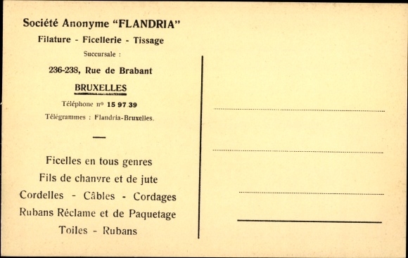 Postcard Bruxelles Brüssel, Société Anonyme Flandria, Conference and course room