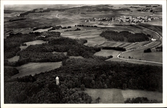 Postcard Donnstetten Römerstein in the Swabian Alb, landscape photo, Römerstein tower, Swabian