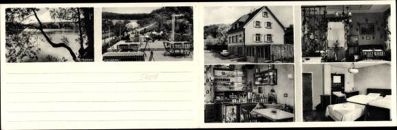 Folding PC Horhausen Westerwald Rhineland Palatinate, Pension Hermes, guest room, terrace, Herthasee