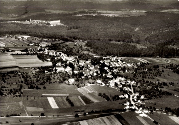 Postcard Börtlingen in Württemberg, aerial photograph