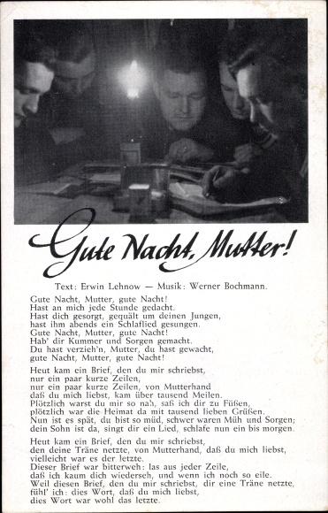Lied Ak Gute Nacht, Erwin Lehnow, Werner Bochmann, Wehrmacht