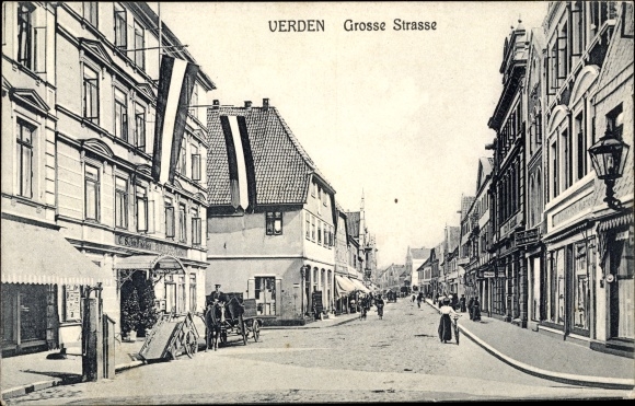 Postcard Verden an der Aller, Große Straße