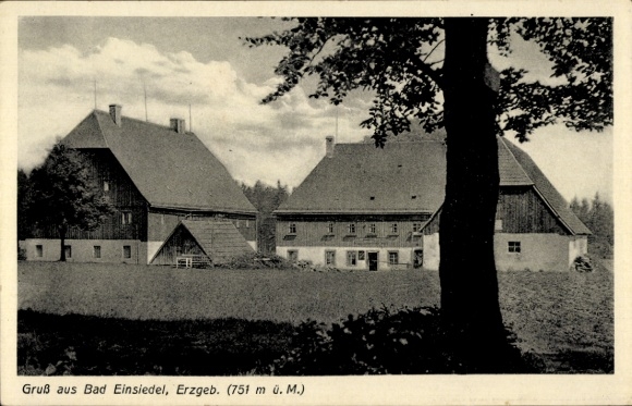 Ak Einsiedel Seiffen im Erzgebirge, Gehöft