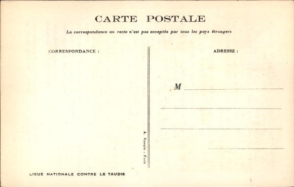 Artist Postcard Poulbot, Francisque, children, trash can, flies