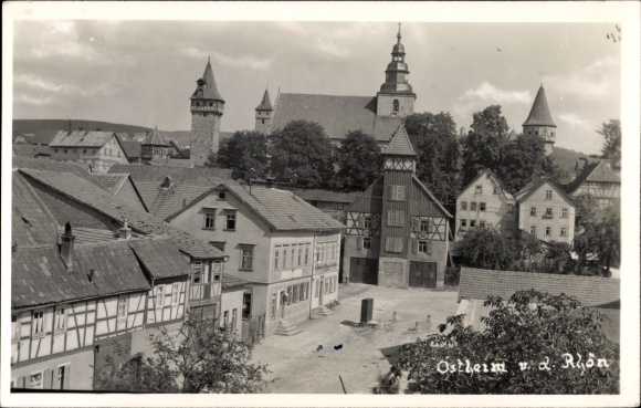 Ak Ostheim vor der Rhön Unterfranken, Straßenpartie