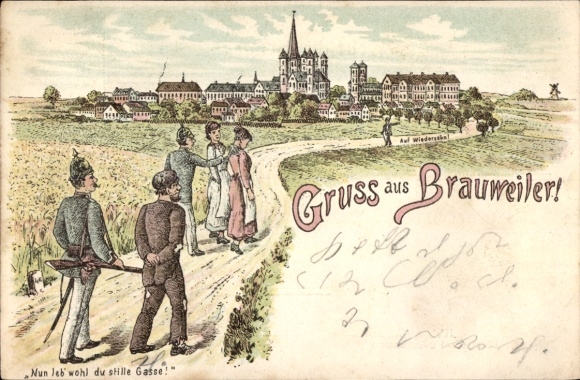 Chromo-Litho Brauweiler Pulheim North Rhine Westphalia, Farewell, quiet alley