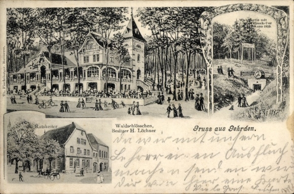 Litho Gehrden bei Hannover, Waldschlösschen, Inh. H. Löchner, Ratskeller
