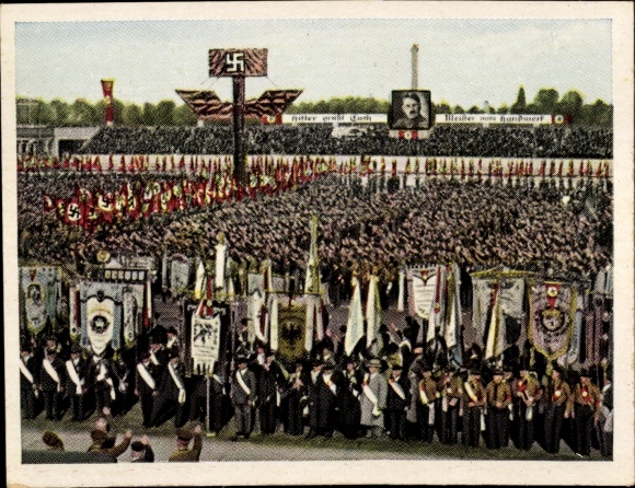 Collective image of the state of labor and peace, rally NS-HAGO, Berlin Stadium