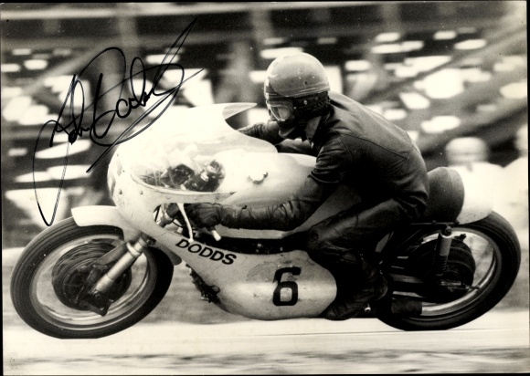 Foto Motorrennsport, Motorradrennfahrer John Dodds, Autogramm