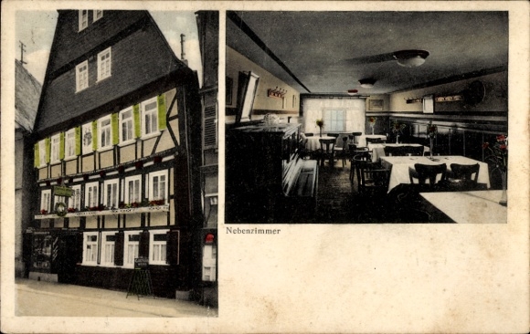 Postcard Butzbach in Taunus Hessen, Gasthaus Werb, owner Friedrich Schmidt