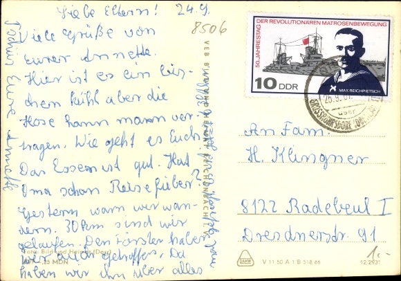 Ak Ohorn in Saksen, gedeeltelijk uitzicht, verzorgingshuis, jeugdherberg Martin Andersen Nexö