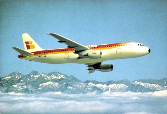 Postcard passenger aircraft Iberia, Airbus A 320