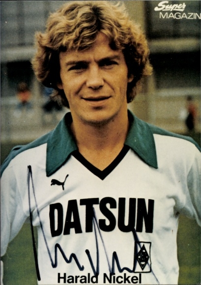 Autogrammkarte Fußballer Harald Nickel, Borussia Mönchengladbach, Autogramm