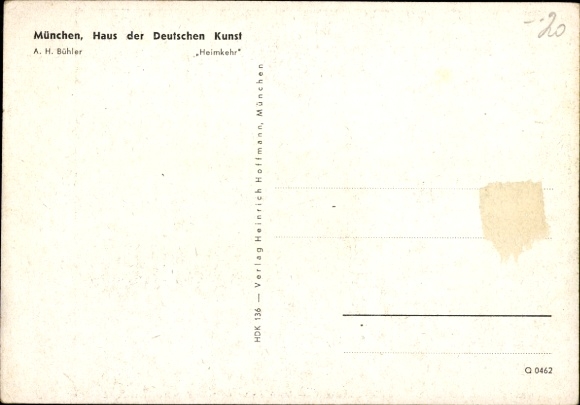 Artist Postcard Bühler, Hans Adolf, Homecoming, HDK No. 136