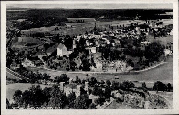 Ak Neuhaus Windischeschenbach in der Oberpfalz, Fliegeraufnahme