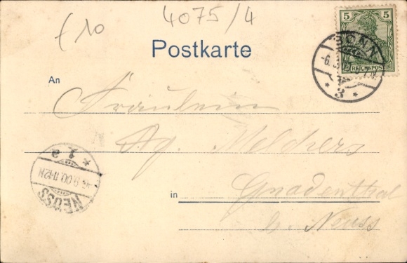 Artist Postcard Bloemerk, Bonn, 47th General Assembly of Catholics 1900, Pope Leo XIII.
