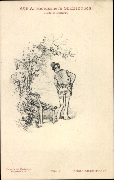 Kunstenaarskaart Hendschel, Albert, schetsboek, nr. 3, Vers geschilderd