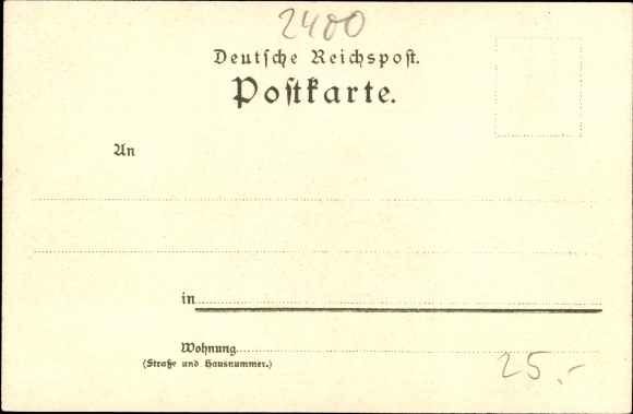 Artist Chromo-Litho Kley, Heinrich, Lübeck in Schleswig Holstein, panorama of the city, coat of arms