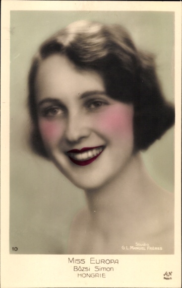 CPA Miss Europe, Bozsi Simon, Hongrie