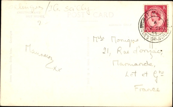 Postcard Port St Mary Isle of Man, Lighthouse