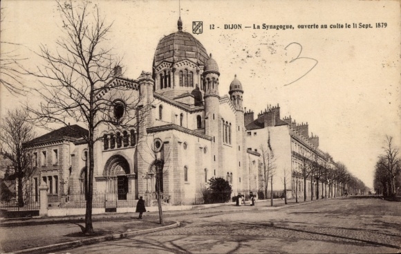 Judaika Postcard Dijon Côte d'Or, La Synagogue, synagogue, Boulevard Carnot